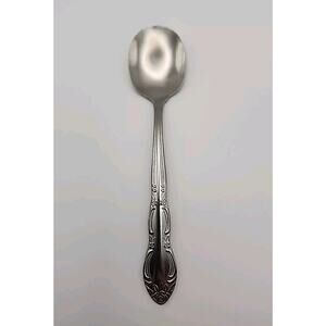 Wesley Forge WLF2 Sugar Spoon Stainless Steel 5 7/8" Floral Design Art Deco MCM